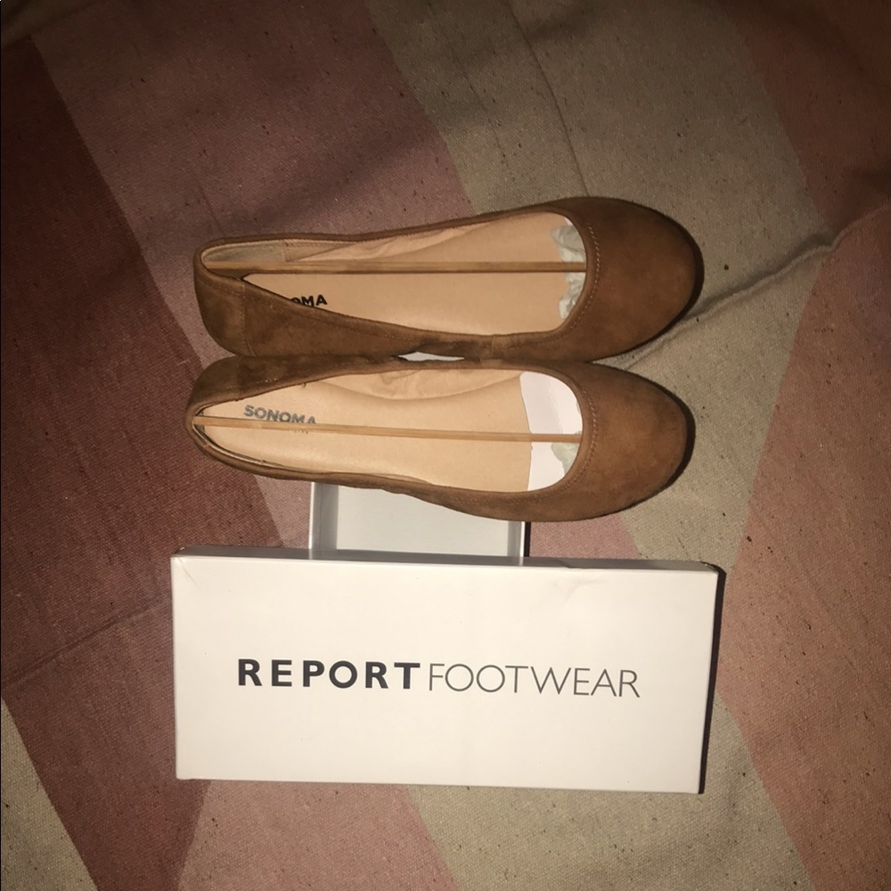 Tan Suede flats